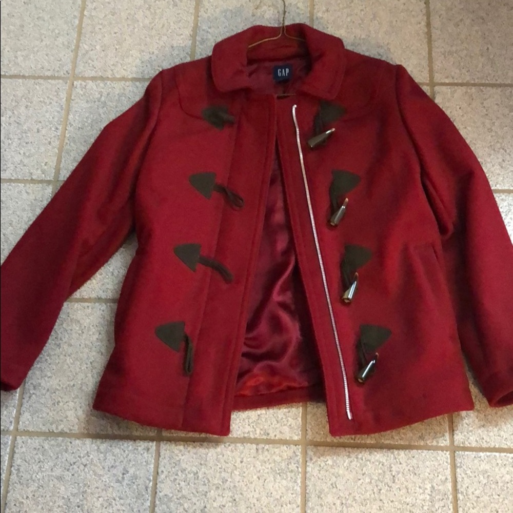 Gap red pea coat